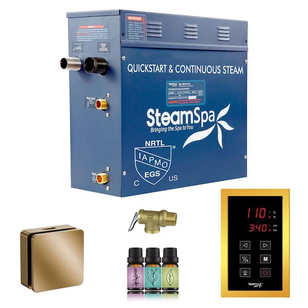Oasis Series 6000-Watt Steam Generator with Continuous Steam Plus Easy Touch Pad in Gold