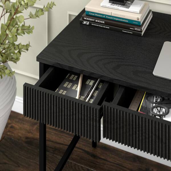 Nolan 48 Wide Rectangular Writing Desk in Black