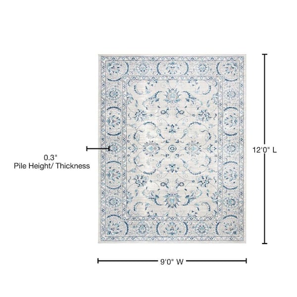 新品正規品 Gray/Blue Light Brentwood SAFAVIEH 9 Speckled ft. 12 x ft. ラグ・カーペット・マット