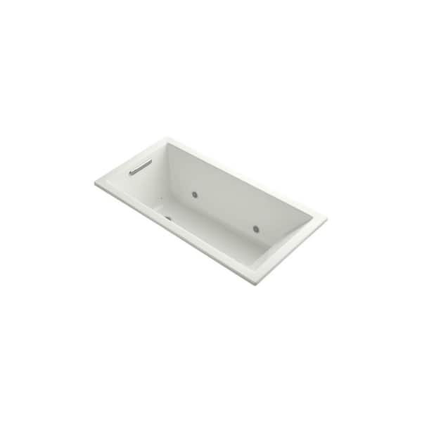 KOHLER Underscore 5 ft. Reversible Drain Bathtub in Dune