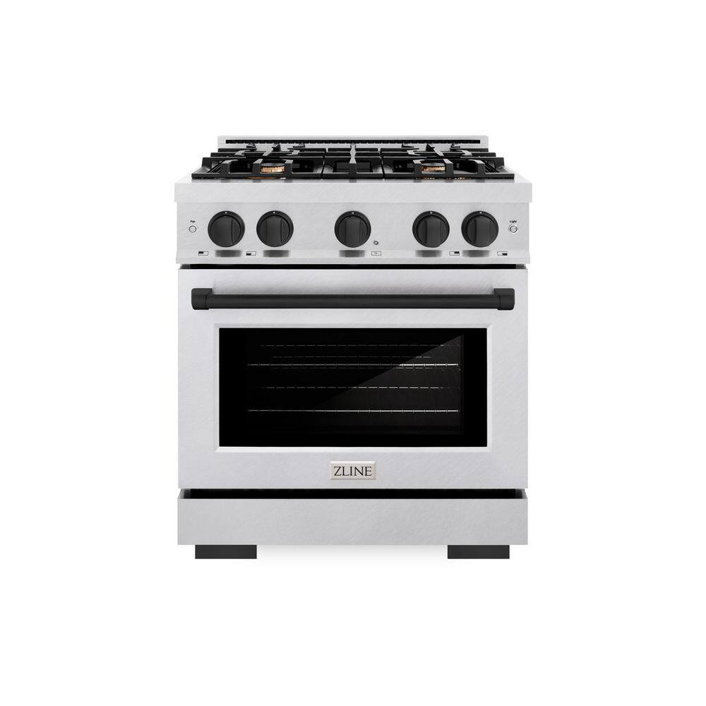 Autograph 30 in. Select Gas Range with 4 Burners and Convection Gas Oven in Satin Steel and Matte Black Accents price history on PriceWatchPro