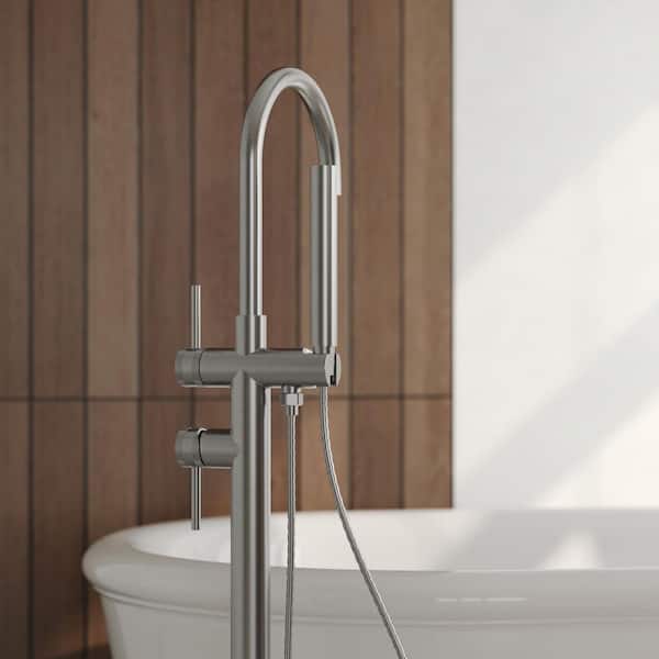 Thermostatic 7-Spray Wall Mount 12 in. and 6 in. Dual Shower Head and Handheld Shower Head 2.5 GPM in Brushed Gold