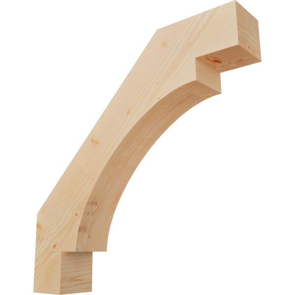 Ekena Millwork 5 1/2"W x 30"D x 30"H Merced Smooth Knee Brace, Douglas Fir