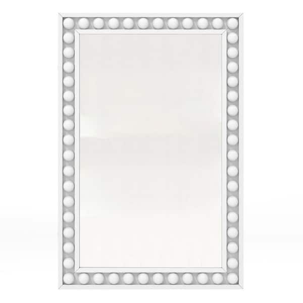 24 in. W x 36 in. H Rectangular Framed Wall Mounted Rectangle Mirror in White