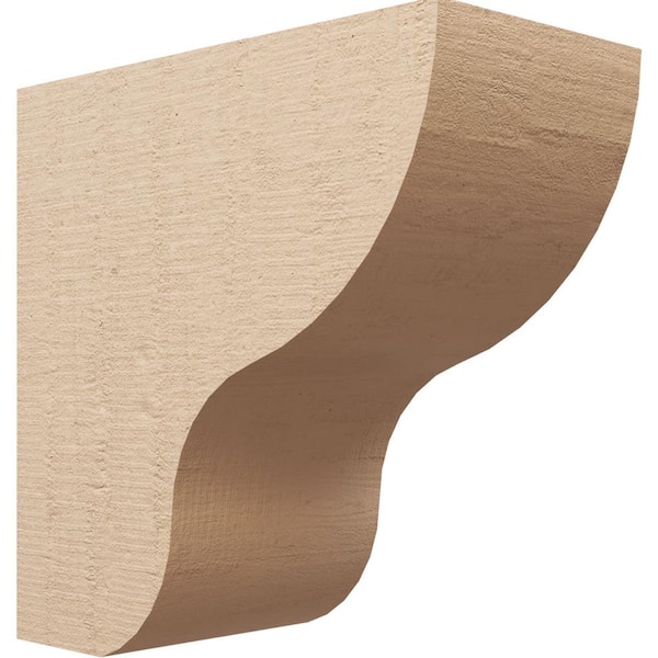 Ekena Millwork 11-in. x 22-in. x 22-in. Series 1 Classic Greensboro Rough Cedar Woodgrain Timberthane Polyurethane Corbel, Primed Tan