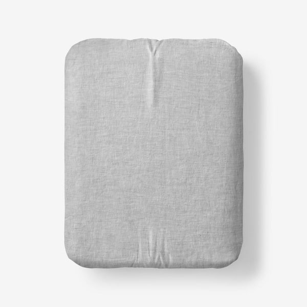 The Company Store Legends Hotel Relaxed Chambray Gray Linen Full Fitted Sheet