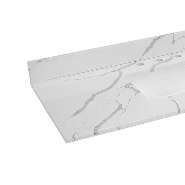 YASINU Olive 48 in. W x 22 in. D Quartz Vanity Top in