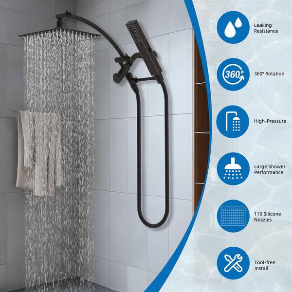 thumbnail image 2 of Lower Side Shower Head Holder Shower Head Holder With Strong Suction Cup - No Drill Required Wall Mount For Handheld Showers Tiny Shower Head Holder 2 of 9