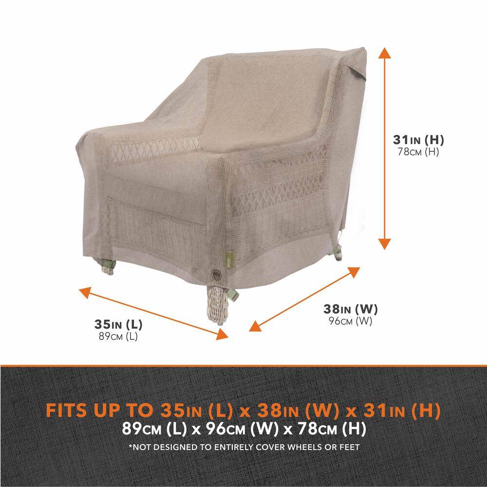Sandstone Waterproof Patio Lounge Chair Covers, Set of 2
