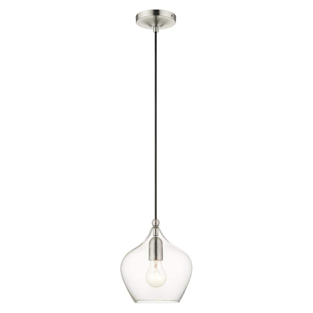 Livex Lighting Pendants 1 Light Brushed Nickel Pendant 49088-91 - The ...