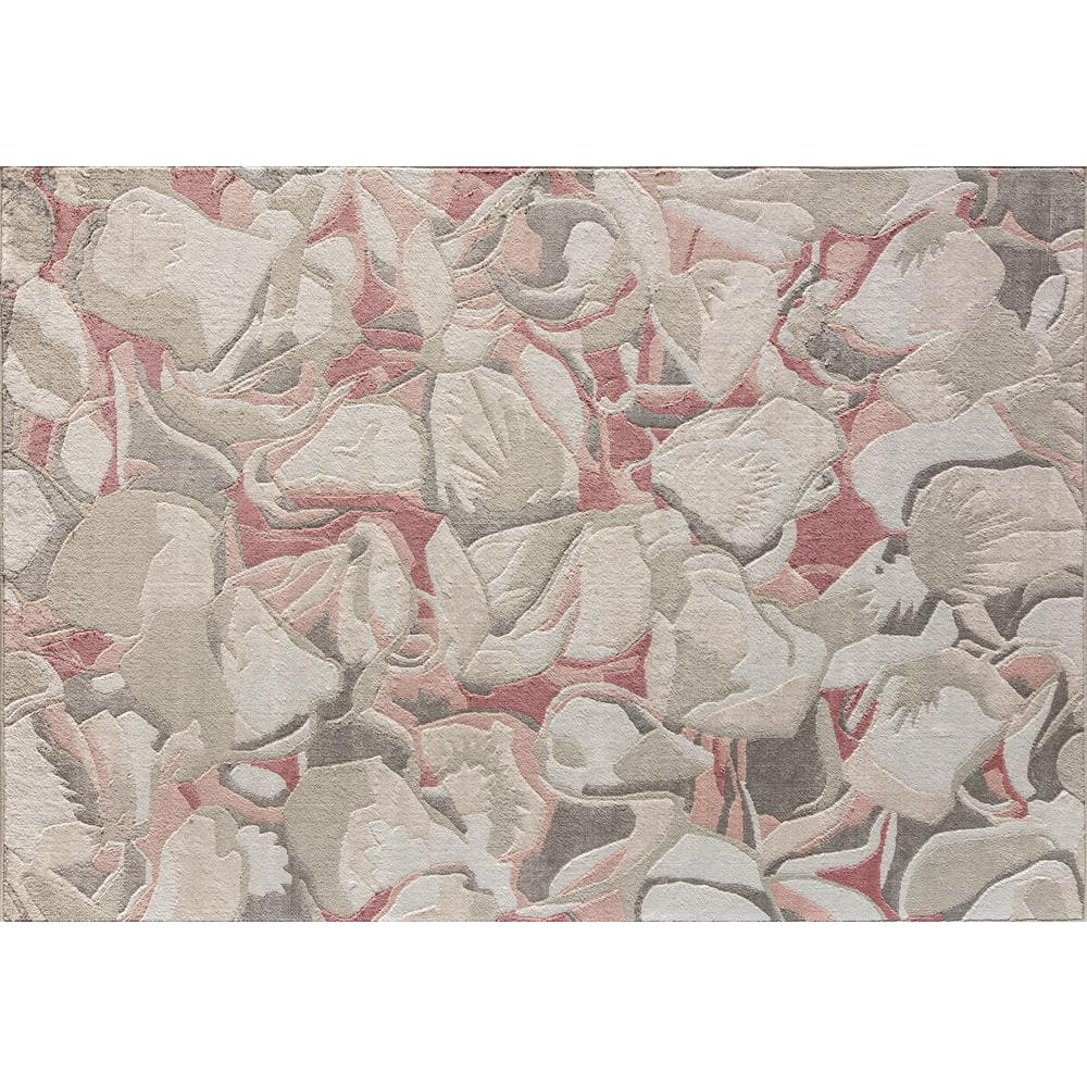 Vera Pink Abstract 2 ft. x 4 ft. Area Rug