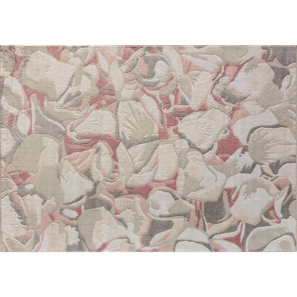 Unbranded Vera Pink Abstract 2 ft. x 4 ft. Area Rug