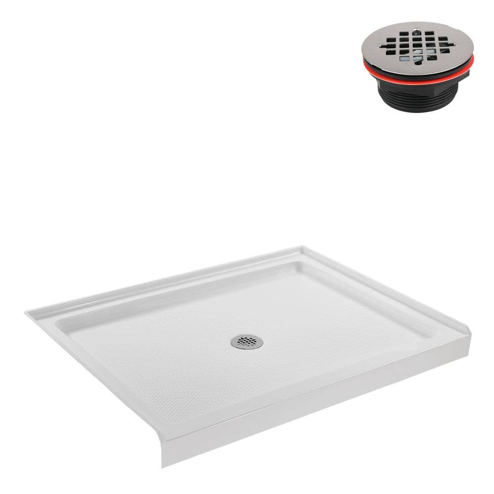 48'' x 36'' Glossy White Acrylic Rectangular Shower Base