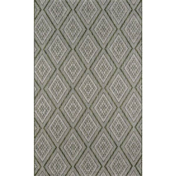 Momeni Lake Palace Rajastan Weekend Green 5 ft. 3 in. x 7 ft. 6 in. Indoor Outdoor Rug