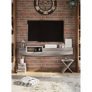 Bresken 63 in. Vintage Gray Oak Floating TV Console with 1-Drawer Fits TV's up to 72 in.