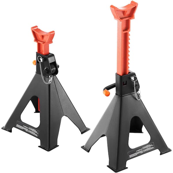 6 Ton Car Jack Stands Double Locking, 14.2-23 in. Adjustable Height, for Lifting SUV, Pickup Truck, Car and UTV/ATV, Red
