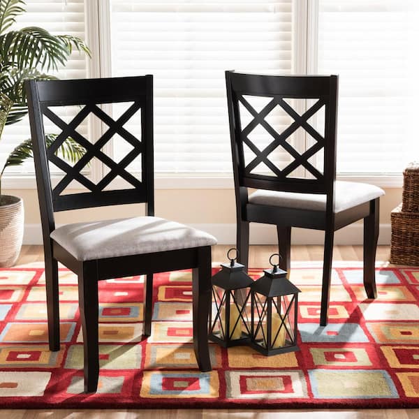 Verner Grey and Dark Brown Dining Chair (Set of 2)