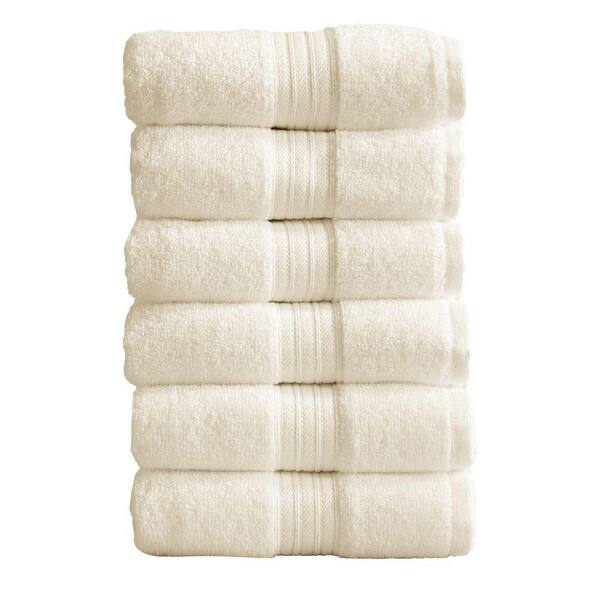 Freshfolds Beige Solid 100 Cotton Hand Towel Set Of 6 Ec100064 The Home Depot 5469