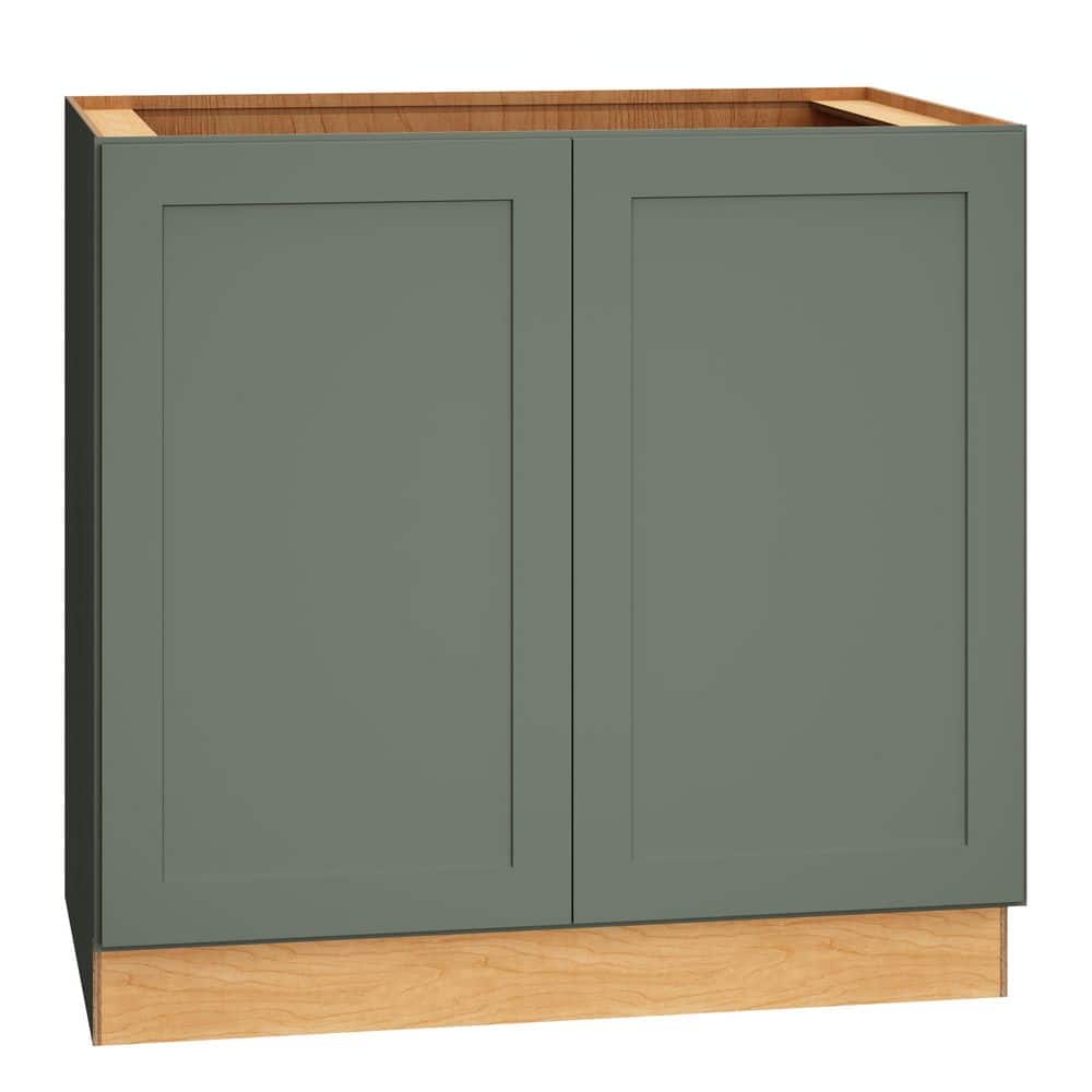 QuickShip Cottage 36 in. W x 24 in. D x 34.5 in. H Assembled Plywood Full Height Door Base Kitchen Cabinet in Conifer price history on PriceWatchPro