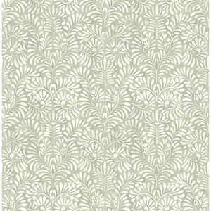 Elma Sage Green Fiddlehead Wallpaper Sample