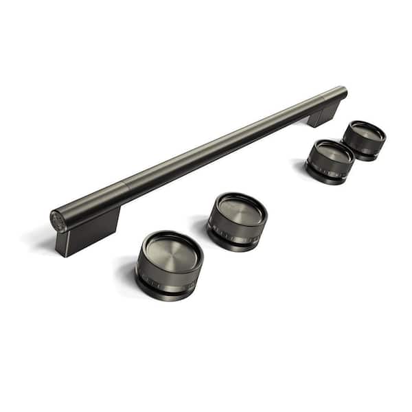 Black Ore Slide-In ConvectionRange Handle and Knob Hardware Accessory Kit 1-pack