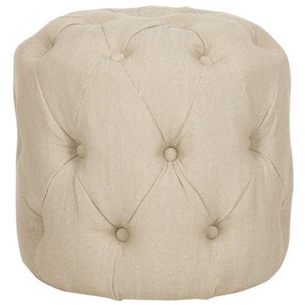 SAFAVIEH Ponzi Beige Accent Ottoman