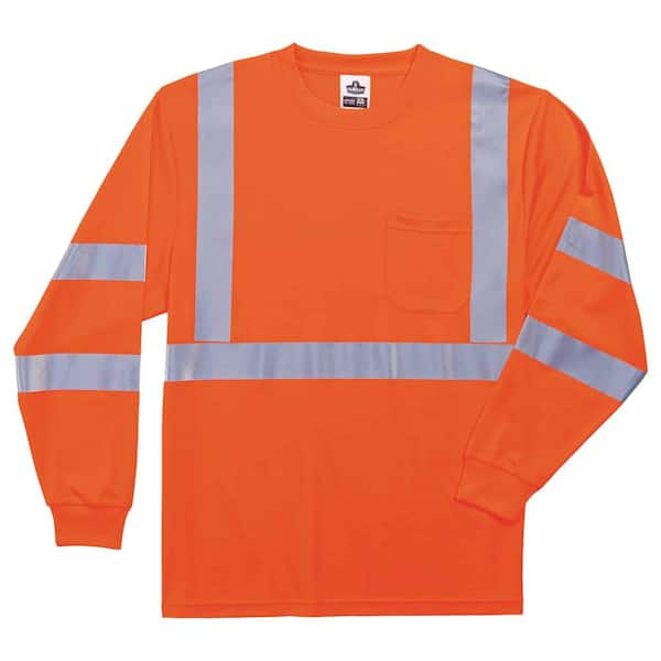 Ergodyne 2XL Hi Vis Orange Long Sleeve T-Shirt