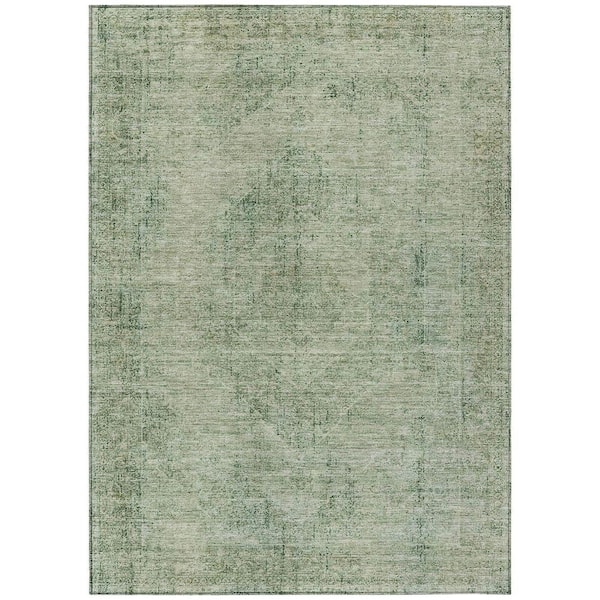 Chantille Machine Washable Indoor/Outdoor Abstract ACN2726 Aloe 10 ft. x 14 ft. Area Rug