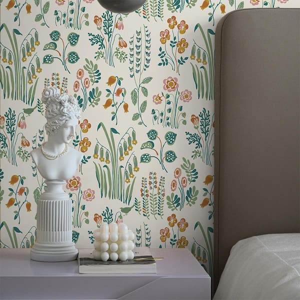 Novogratz Multicolor Tallulah Belle Vinyl Peel and Stick Wallpaper Roll (Covers 28 sq. ft.)