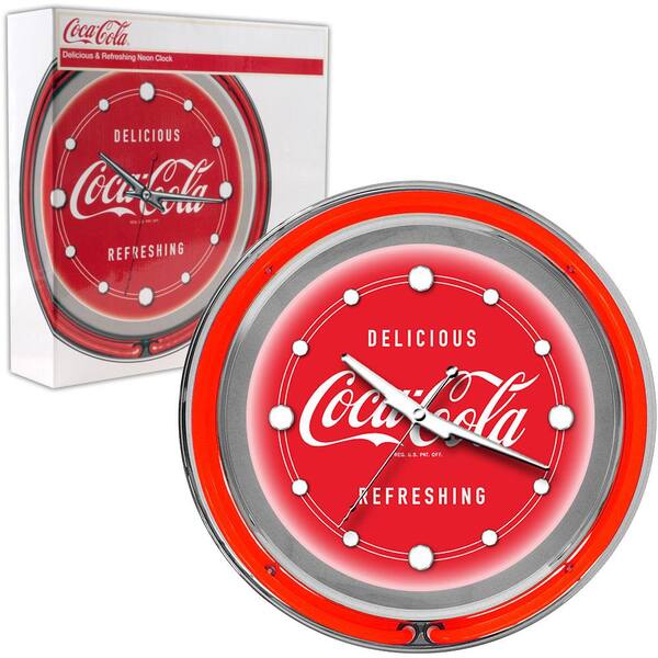 Trademark 14 in. Coca-Cola Delicious Refreshing Neon Wall Clock