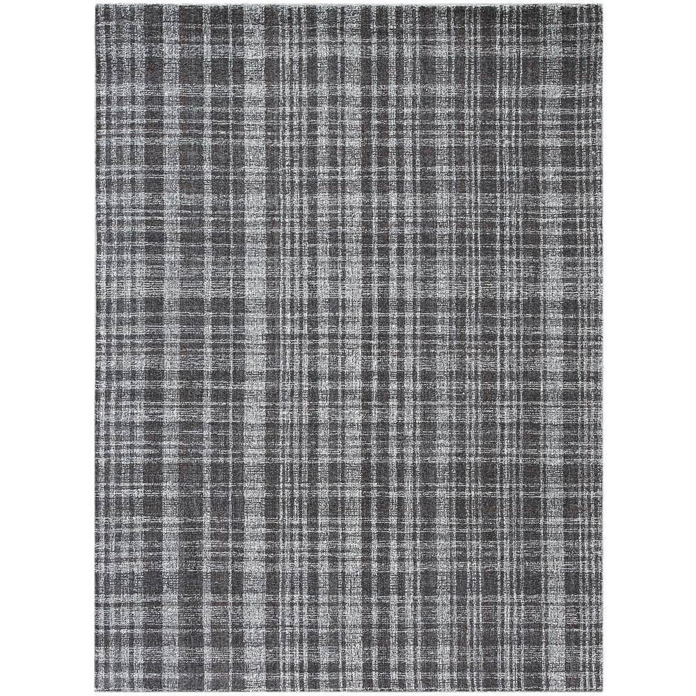 Laurice Kate Black/Gray 2 ft. x 3 ft. Transitional Plaid Area Rug