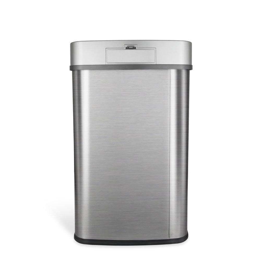 13 Gallon Silver Stainless Steel Touchless Motion Sensor Trash Can