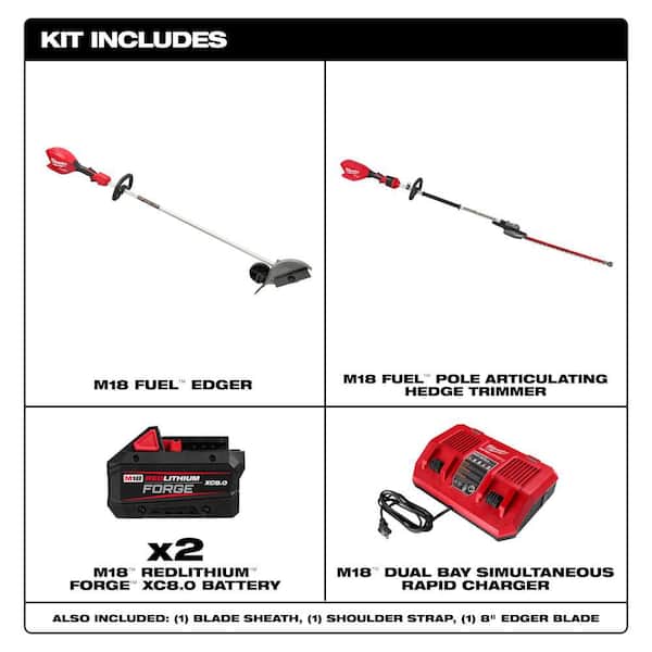 Milwaukee M18 FUEL 18V Pole Articulating Hedge Trimmer w/ 8