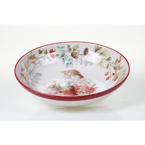 Christmas Story 128 oz. Multicolored Earthenware Serving Bowl