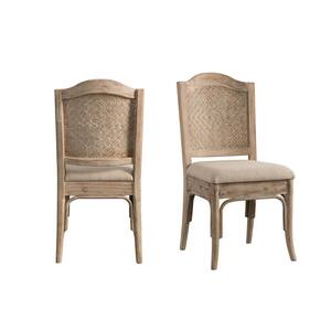 Canyon Tan Rattan Back Dining Chair (Set of 2)