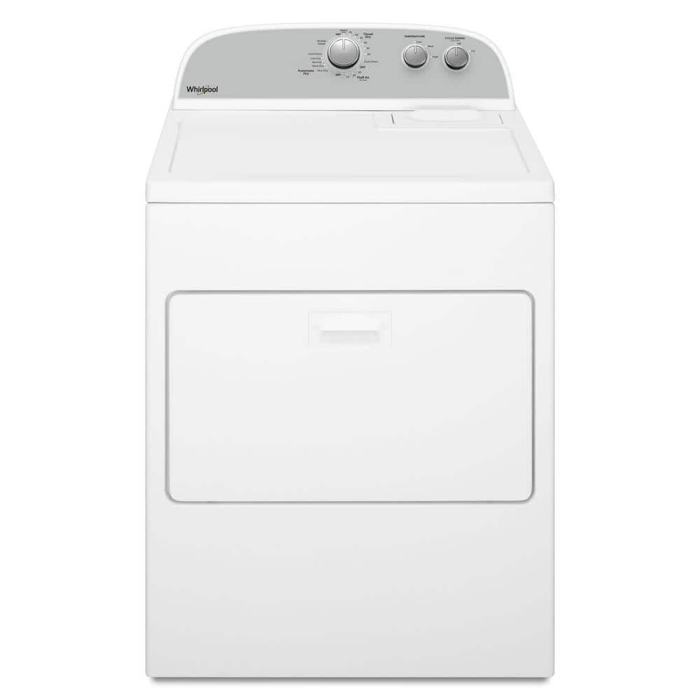 Whirlpool 7.0 cu. ft. 240-Volt White Electric Vented Dryer with AUTODRY Drying System-WED4950HW - The Home Depot
