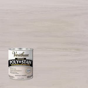 1 Qt. Antique White Semi-Transparent Gloss Oil-Based Interior Polyurethane and Stain (2-Pack)