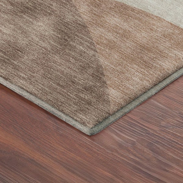 Mayfield Premium Machine Washable Abstract AMF2378 Coral 8 ft. x 10 ft. Area Rug