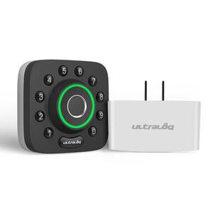 U-Bolt Pro 6-in-1 Bluetooth Enabled Fingerprint and Keypad Smart Lock Deadbolt Plus Bridge Wi-Fi Adapter