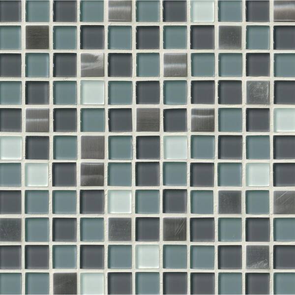 MSI Diamond Cove 12 in. x 12 in. x 8mm Glass Metal Mesh-Mounted Mosaic Tile