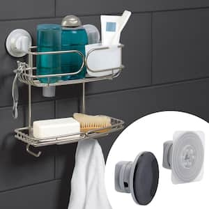 Power Grip Pro Rustproof Multi-Surface Dual Mount 2-Shelf Shower Caddy in Stainless Steel