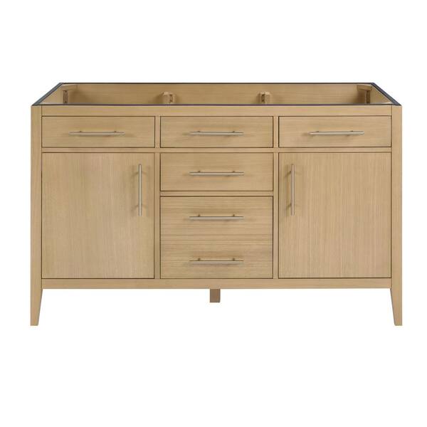 MEDUNJESS 55 in. W x 22 in. D x 34 in. H Double Sinks Freestanding