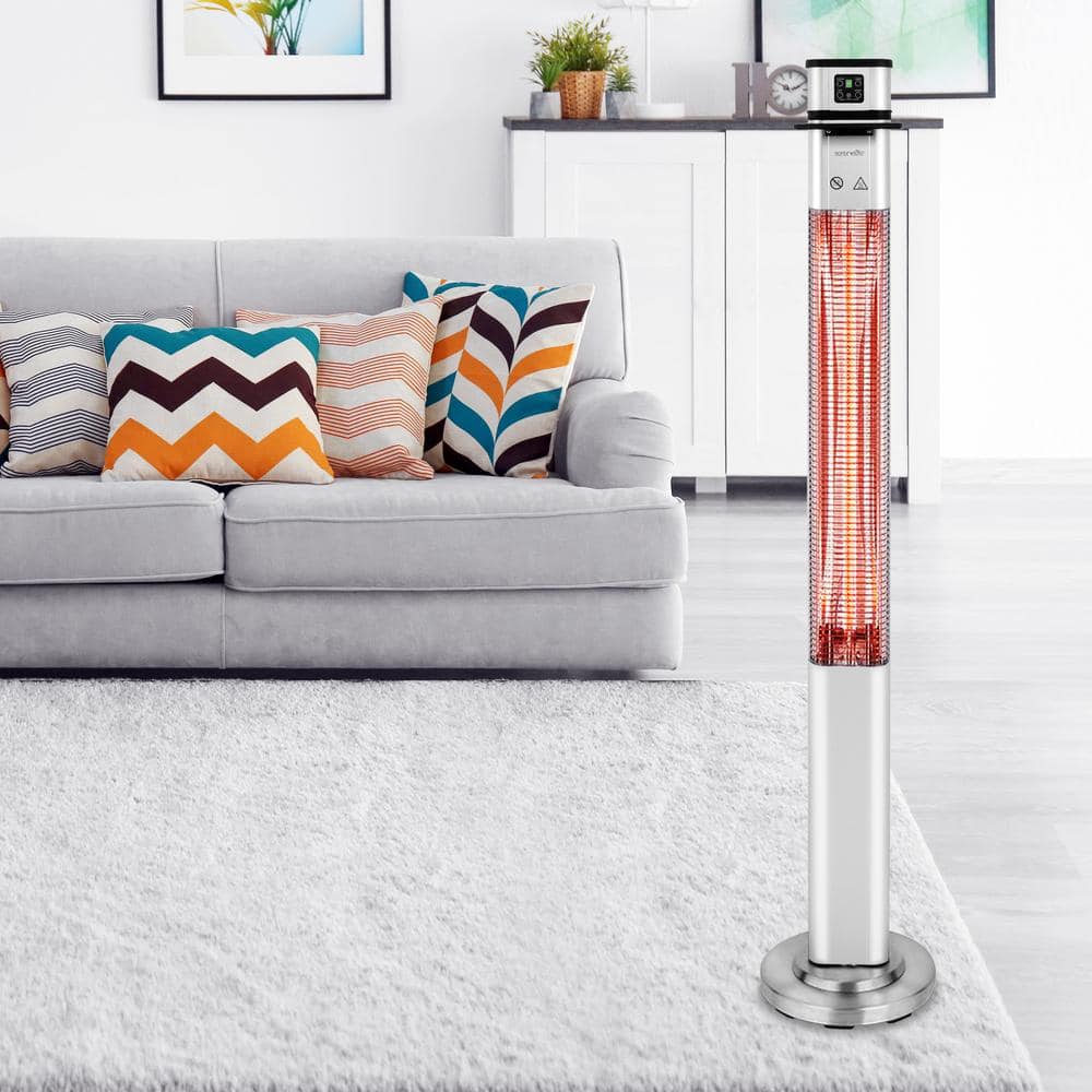 Stainless Steel Electric Infrared Patio Heater with Remote Control