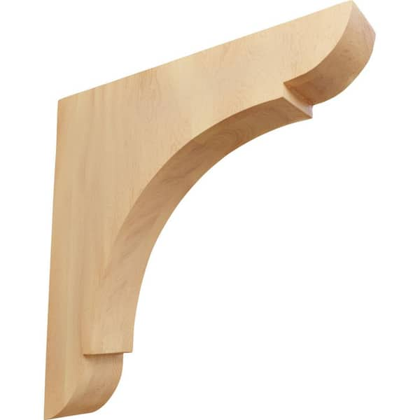 Ekena Millwork 1-3/4 in. x 10 in. x 10 in. Red Oak Large Olympic Bracket