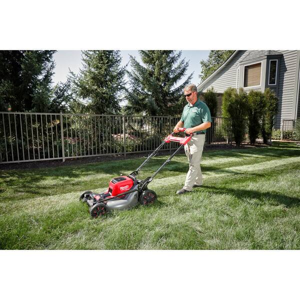 Milwaukee M18 Fuel Brushless Cordless 21 in. Dual Battery Self-Propelled Mower w/ Pole Saw, (2)12Ah, (1)8Ah Batteries, (2)Chargers
