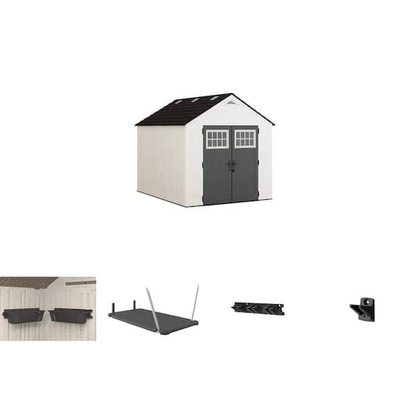 Tremont 8 ft. x 10 ft. Shed, 25 in. Basket (2-Pack), 45 in. Loft Kit, Tool Kit (4-Pack)