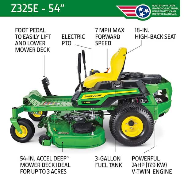 Z325E ZTrak 54-in 24-HP V-twin Gas Zero-turn Riding Lawn
