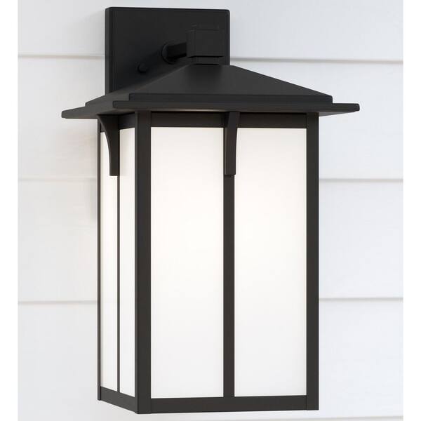 Generation Lighting - Tomek 1-Light Black Outdoor Wall Lantern