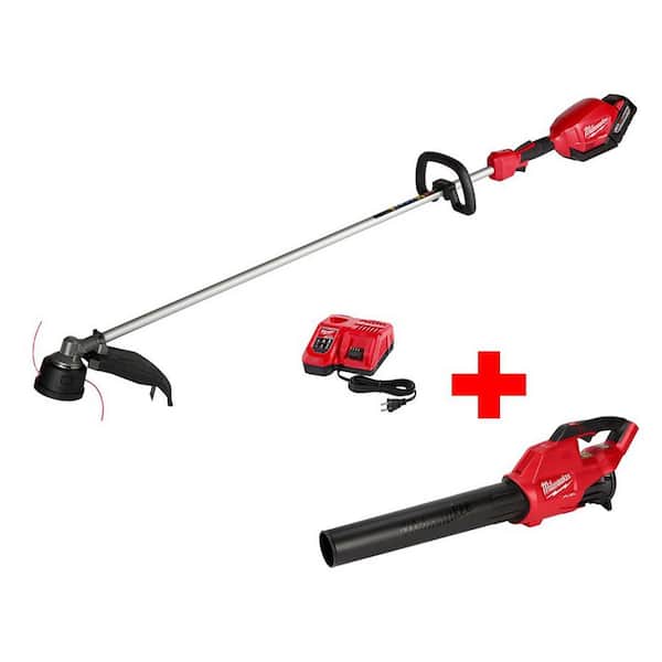 Milwaukee M18 FUEL 18V Lithium-Ion Brushless Cordless 16 in. String Trimmer 9.0Ah Kit with M18 GEN II FUEL Blower