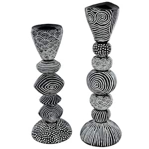 Tribal Funk Contemporary Candle Holder Set of two